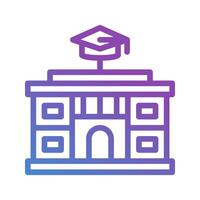 University buildings gradient icons. perfect for back to school, education and diploma. editable stroke, suitable for websites, UI and interfaces. vector