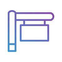 Signboard gradient icons. perfect for navigation, transportation and business. editable stroke, suitable for websites, UI and interfaces. vector
