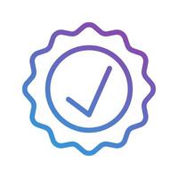 Official seal gradient icons. perfect for awards, certificates and labels. editable stroke, suitable for websites, UI and interfaces. vector