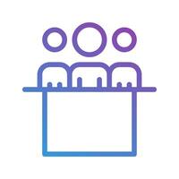 Organization gradient icons. perfect for business, clubs and teams. editable stroke, suitable for websites, UI and interfaces. vector