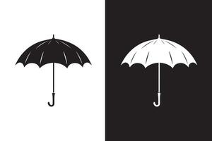 Umbrella silhouette Illustration Design vector