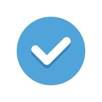 Simple icon on a theme verification tick vector