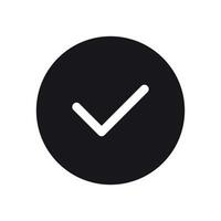 Simple icon on a theme confirmation tick vector