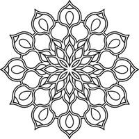 A stunning, elegant mandala design with symmetrical patterns and clean, bold lines. vector