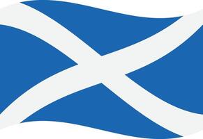 Waving Scotland flag icon isolated on white background . Wavy Scotland flag . illustration vector