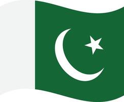 Waving Pakistan flag isolated on white background . Pakistan flag fluttering . illustration vector