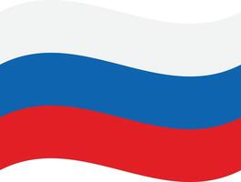 Waving Russia flag isolated on white background . Wavy Russian flag . illustration vector