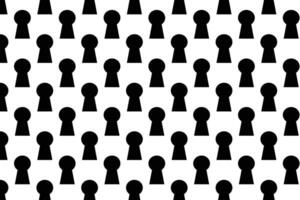 Lock hole pattern . Pattern of key hole lock isolated on white background . Key lock hole background . illustration vector