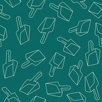 Outline Bunch of Dustpan Seamless Pattern illustration Design vector