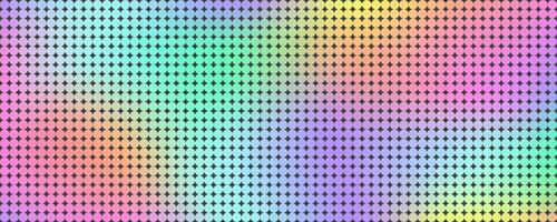Confetti rainbow pattern. Abstract gradient mosaic background with sequins. Grid texture. Color geometric seamless holographic print vector