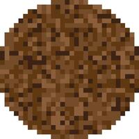 Pixelated dark skin nude tone censorship bar in circle shape. Ideal for use in content moderation, production, and social media graphics. vector