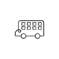 Double Decker Bus Line Style Icon Design vector