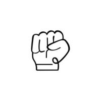 Fist Line Style Icon Design vector