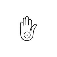 Jainism Line Style Icon Design vector