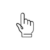 Index Finger Line Style Icon Design vector
