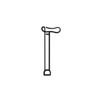 Walking Stick Line Style Icon Design vector