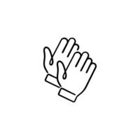 Clapping Hand Line Style Icon Design vector