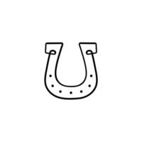 Horseshoe Line Style Icon Design vector