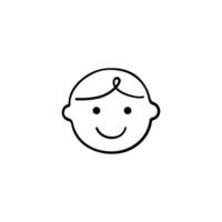 Boy Line Style Icon Design vector
