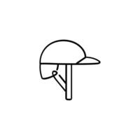 Equestrian Helmet Line Style Icon Design vector