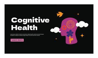 A landing page with abstract noise and rough shapes on the topic of design thinking. A website design template for psychology. vector