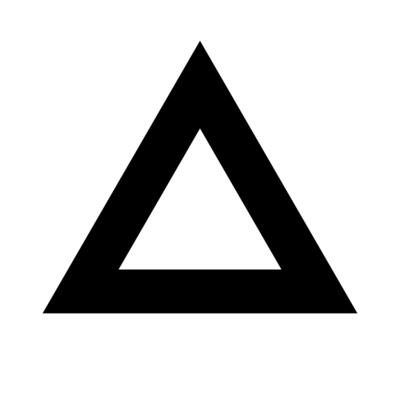 Triangle shape. Triangle icon.