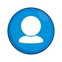 Blue Circular User Profile Icon. vector