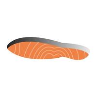 Salmon fillet icon. Salmon slice icon. vector