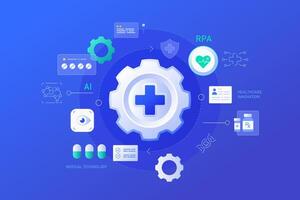 Robotic Process Automation in Healthcare vector