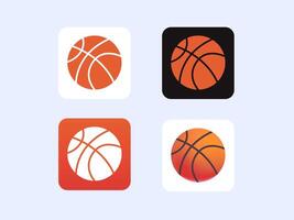 Basketball Mobile App Icons Logo vector