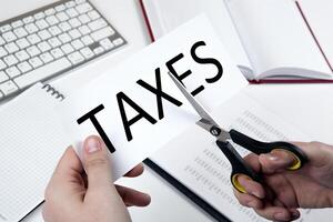 metaphor for the payment of taxes photo