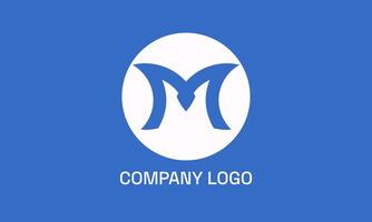 M in the circle Elegant and creative Logo for your Business vector