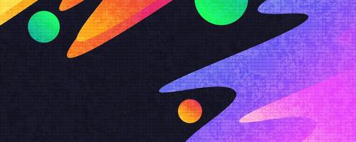 Vibrant and Creative Cover or Banner Design Template in Colorful Gradient. Abstract Layout Design with Texture Effect vector