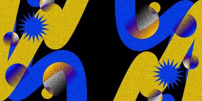 Abstract and Minimalist Banner Design for Branding, Advertising or Promotion. Creative Background in Blue and Yellow Colors with Texture Effect vector