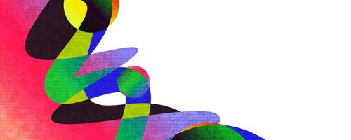 Abstract Background with Colorful Gradient Shapes and Texture Effect. Vibrant and Creative Cover or Banner Design Template vector