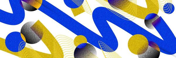 Abstract and Minimalist Banner Design for Branding, Advertising or Promotion. Creative Background in Blue and Yellow Colors with Texture Effect vector