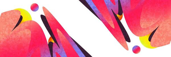 Abstract Background with Colorful Gradient Shapes and Texture Effect. Vibrant and Creative Cover or Banner Design Template vector
