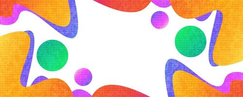 Vibrant and Creative Cover or Banner Design Template in Colorful Gradient. Abstract Layout Design with Texture Effect vector