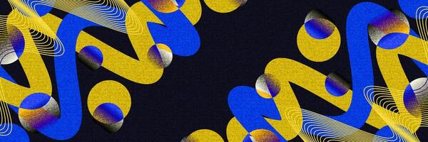 Abstract and Minimalist Banner Design for Branding, Advertising or Promotion. Creative Background in Blue and Yellow Colors with Texture Effect vector
