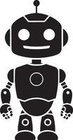 A Robot with a black and white design vector