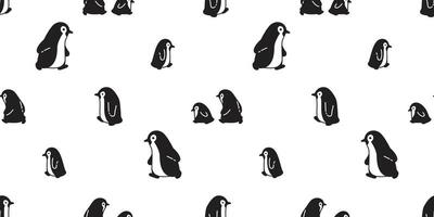 penguin seamless pattern walking duck bird cartoon repeat wallpaper tile background gift wrapping paper illustration design scarf isolated vector