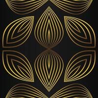 Golden abstract pattern on black background vector