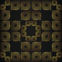 Golden abstract pattern on black background vector