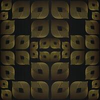Golden geometric pattern on black background vector