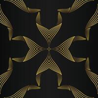 Golden abstract pattern on black background vector