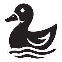 Duck silhouette on a white background vector
