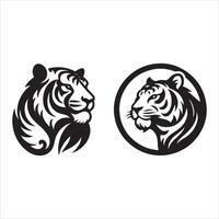 Tiger Head silhouette art vector