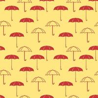 a seamless pattern with an attractive and simple umbrella icon. Suitable for application to fabric, paper and walls vector