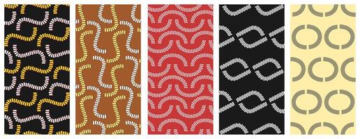 a collection of seamless patterns with an abstract and enchanting theme. Suitable for application to fabric, paper, walls or your monitor screen vector