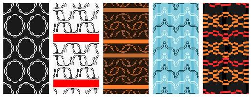 a collection of seamless patterns with a beautiful and elegant abstract theme. Suitable for application to fabric, paper, walls or your monitor screen vector